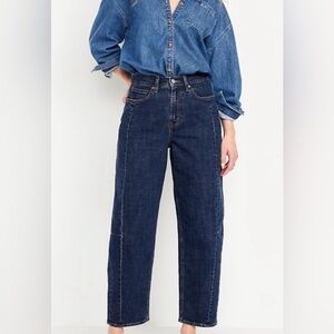 Dark Blue Women's Barrel Jeans